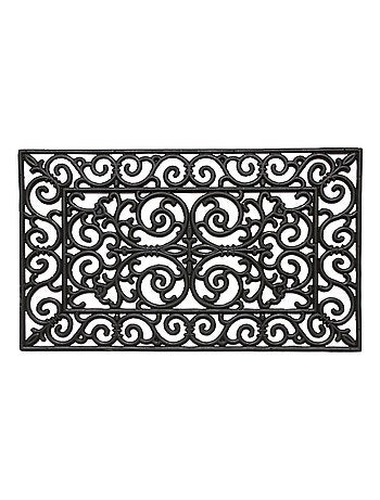 Paillasson en caoutchouc recyclé motif rustique