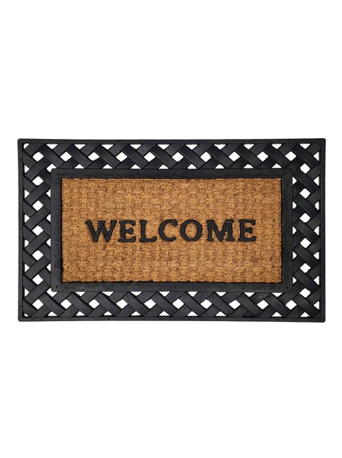 Paillasson en coco et caoutchouc avec inscription Welcome - Kiabi