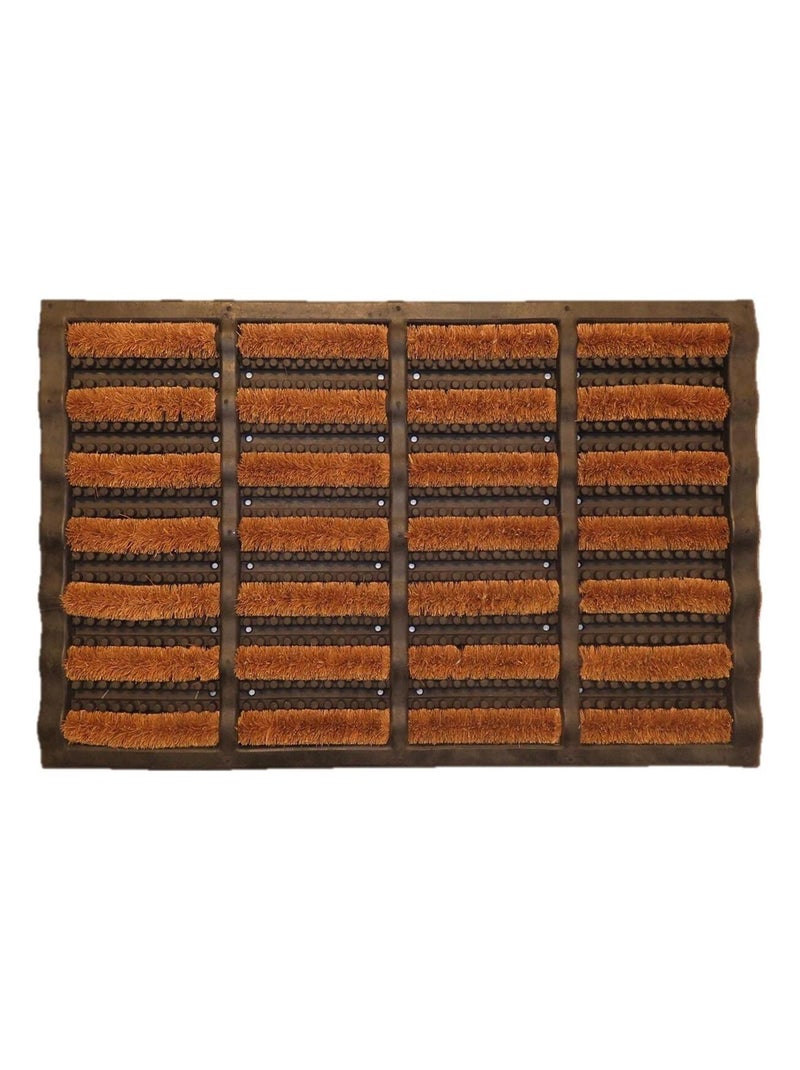 Paillasson En Coco Motif Rectangle Marron - Kiabi