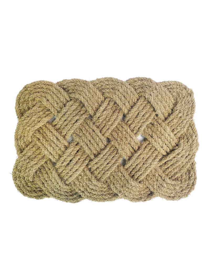 Paillasson en coco tressé Beige clair - Kiabi