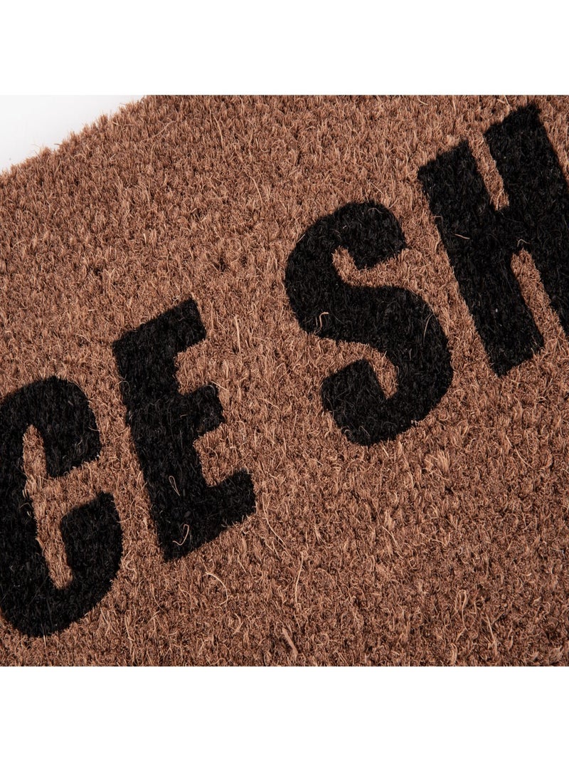 Paillasson en fibre de coco Nice Shoes Noir Marron - Kiabi