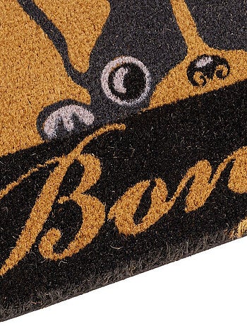 Paillasson en fibres de coco bonjour