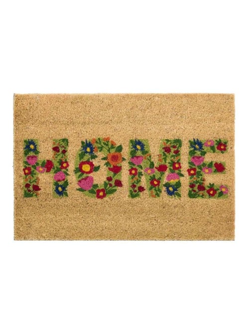 Paillasson en fibres de coco fleurs - Kiabi
