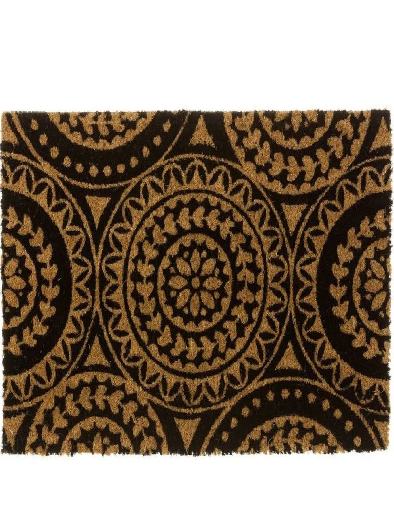Paillasson en fibres de coco mandala Noir - Kiabi