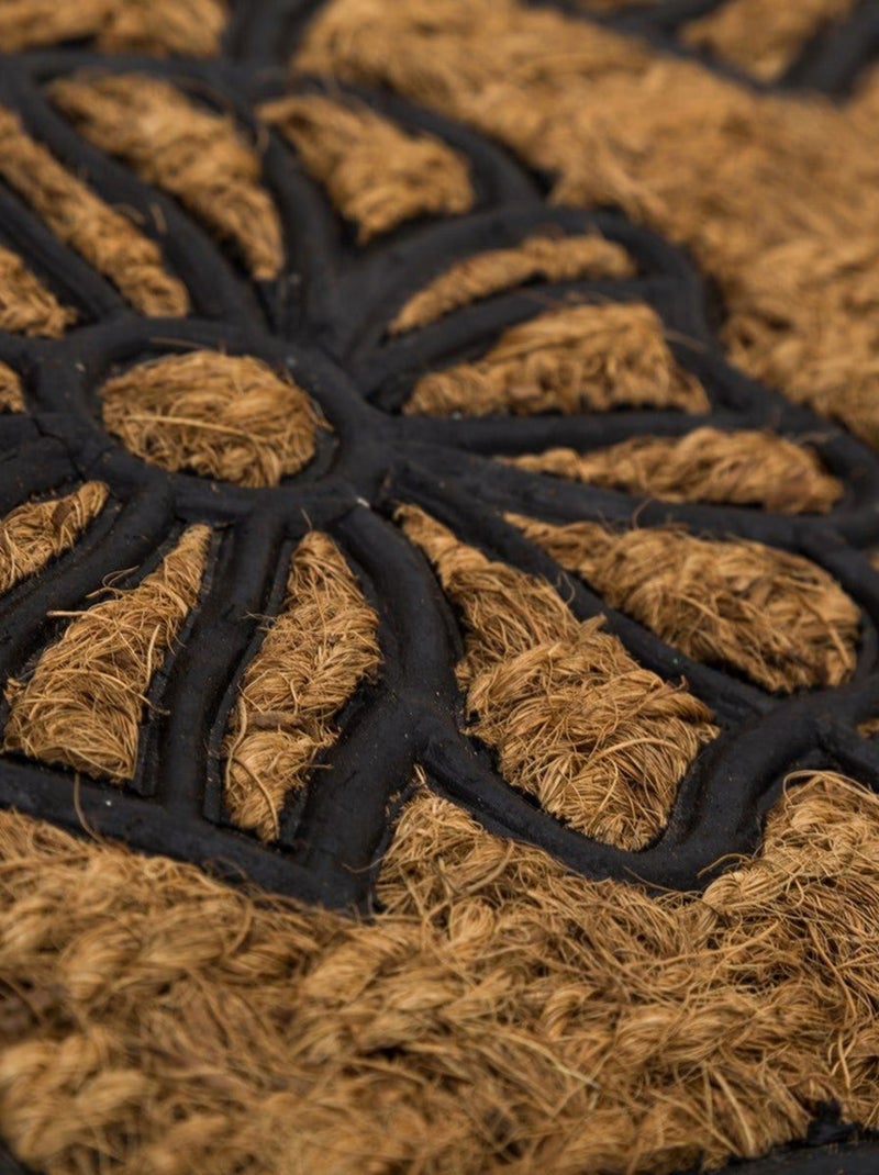 Paillasson en fibres de coco panama Noir - Kiabi