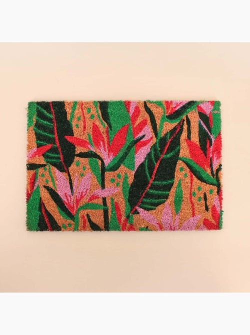 Paillasson fleurs tropicales 40x60cm - Kiabi
