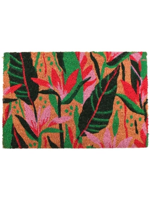 Paillasson fleurs tropicales 40x60cm - Kiabi
