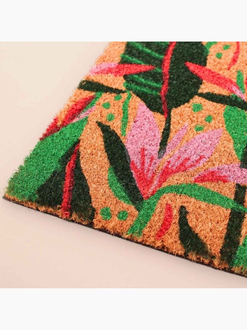 Paillasson fleurs tropicales 40x60cm - Kiabi