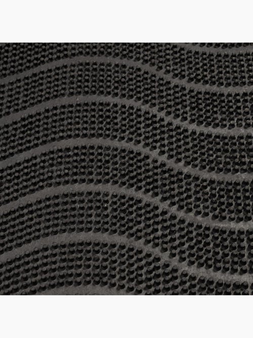 Paillasson géométrique en vagues, kilim tissé naturel, vague p - Kiabi