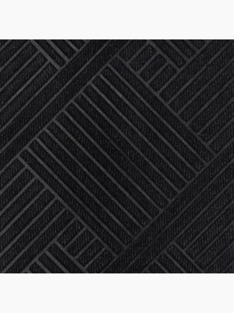 Paillasson géométrique, tissé kilim, graphique et épuré, brume Noir - Kiabi