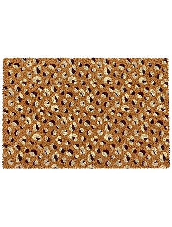 Paillasson imprimé léopard en fibres de coco 40x60cm
