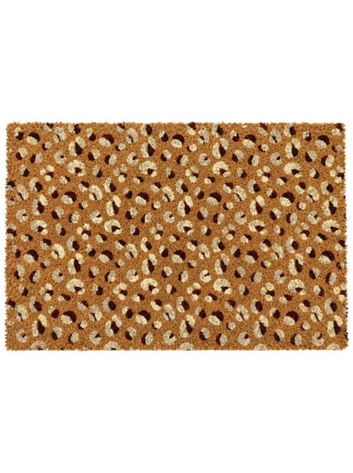 Paillasson imprimé léopard en fibres de coco 40x60cm - Kiabi