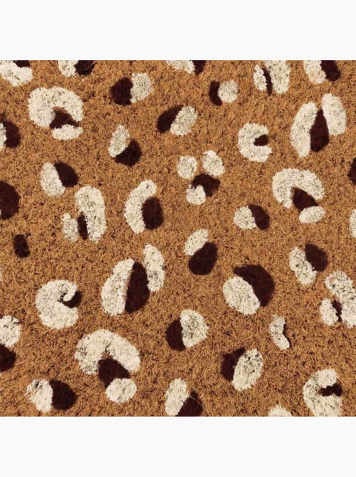 Paillasson imprimé léopard en fibres de coco 40x60cm - Kiabi