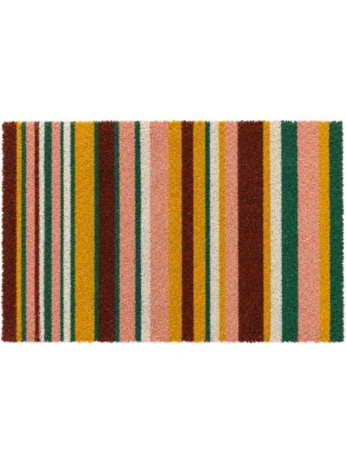 Paillasson imprimé rayures bayadères colorées 40x60cm - Kiabi