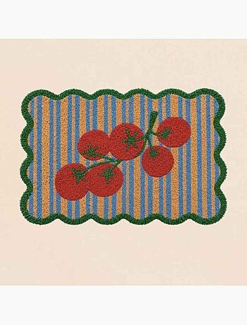Paillasson imprimé tomates en fibres de coco 40x60cm