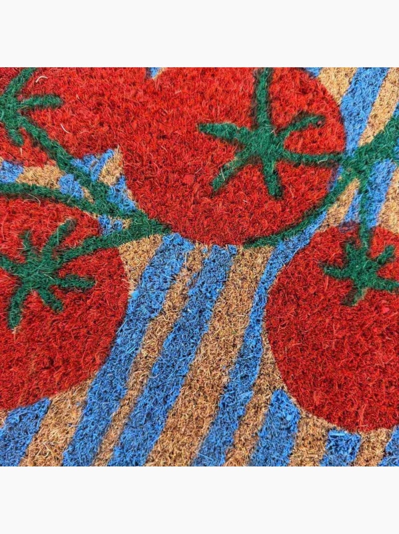 Paillasson imprimé tomates en fibres de coco 40x60cm Rouge - Kiabi