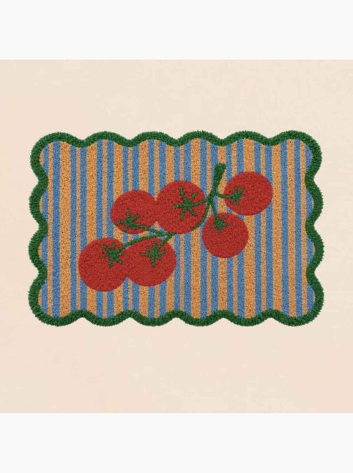 Paillasson imprimé tomates en fibres de coco 40x60cm - Kiabi