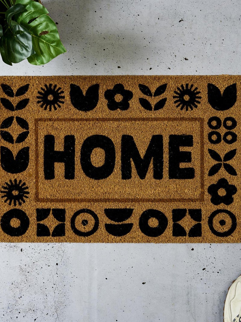 Paillasson JOYE Fleurs Marron - Kiabi