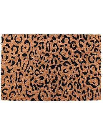 Paillasson léopard en fibre de coco 40x60cm