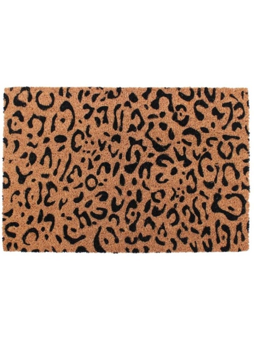 Paillasson léopard en fibre de coco 40x60cm - Kiabi
