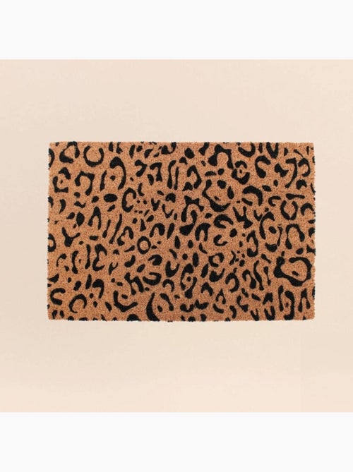 Paillasson léopard en fibre de coco 40x60cm - Kiabi