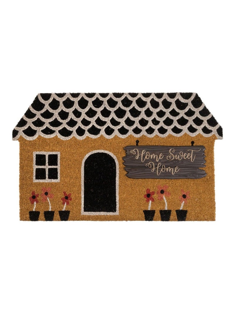Paillasson maisonnette home sweet home 75 cm Marron - Kiabi