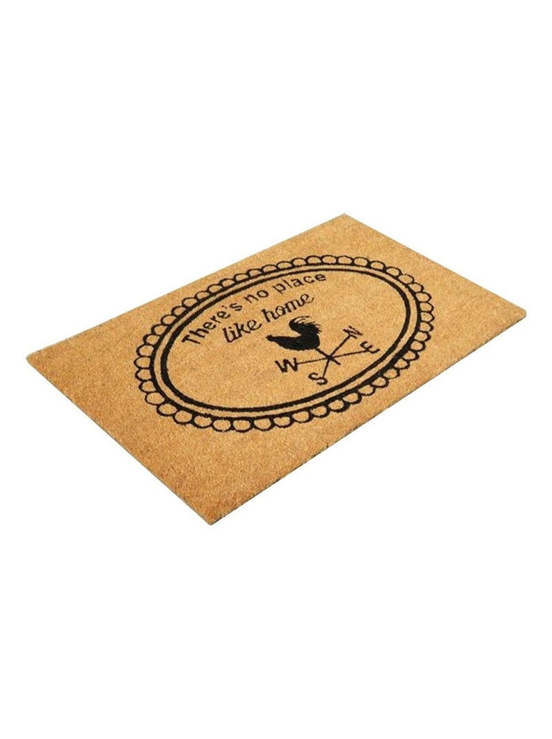 Paillasson Marron Motif "there Is No Place Like Home" Marron - Kiabi