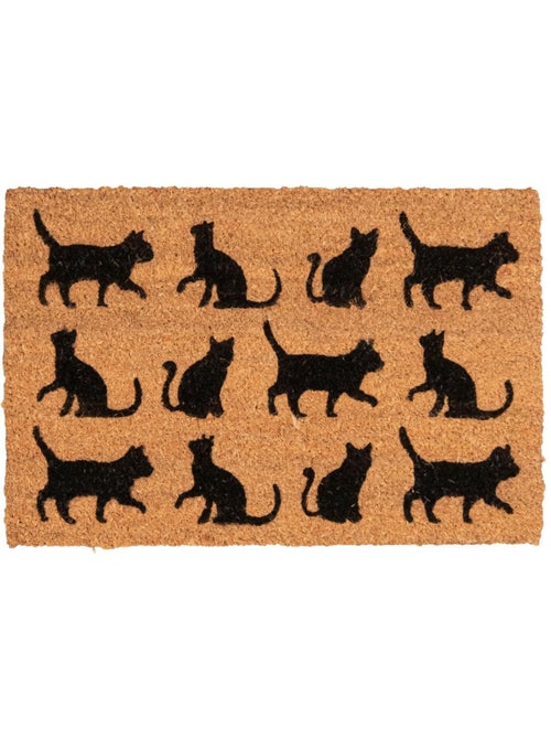 Paillasson motif animaux en relief, fibres naturelles tissées, catwalk - Kiabi