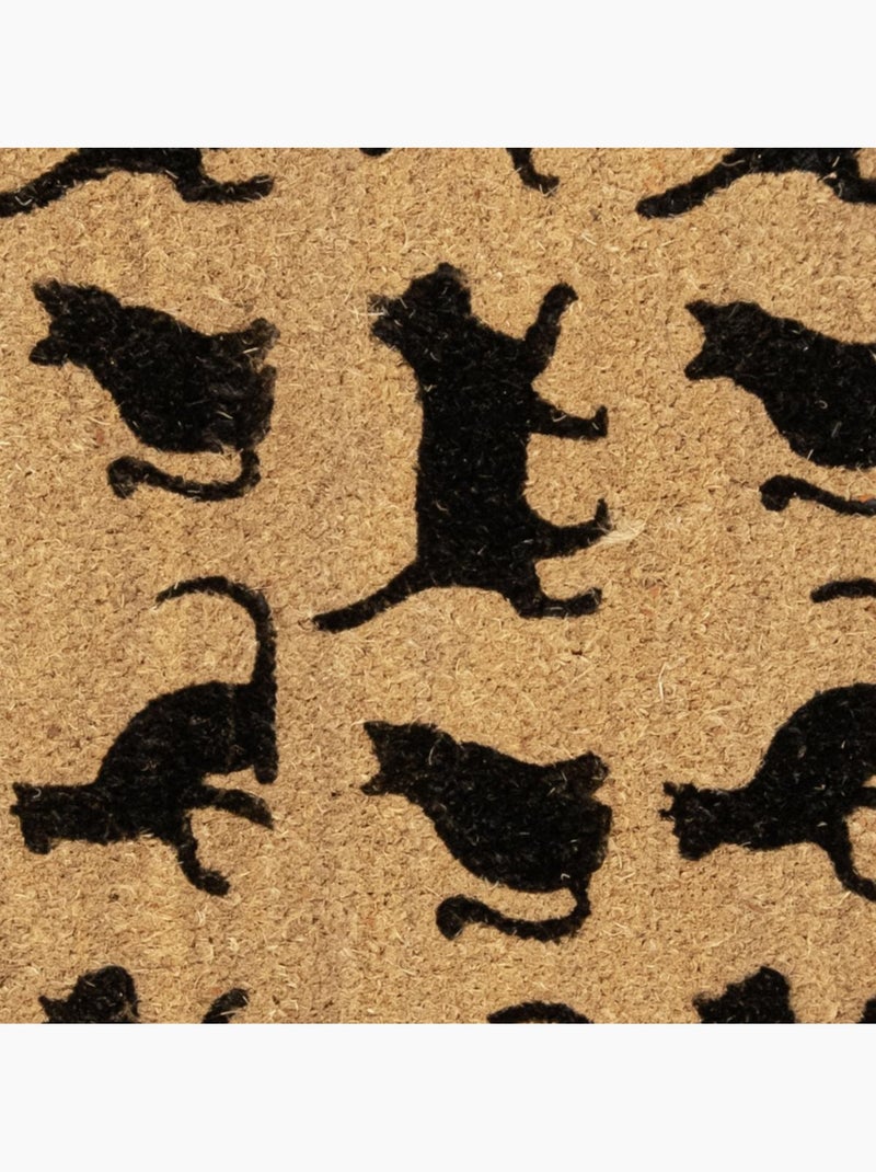 Paillasson motif animaux en relief, fibres naturelles tissées, catwalk Orange - Kiabi