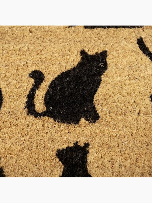 Paillasson motif animaux en relief, fibres naturelles tissées, catwalk - Kiabi