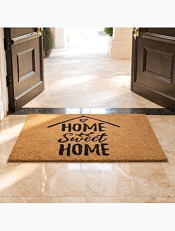 Paillasson motif texte en relief, chaleureux, home sweet home 3