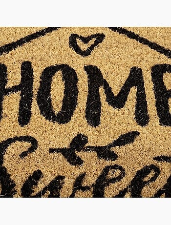 Paillasson motif texte en relief, chaleureux, home sweet home 3