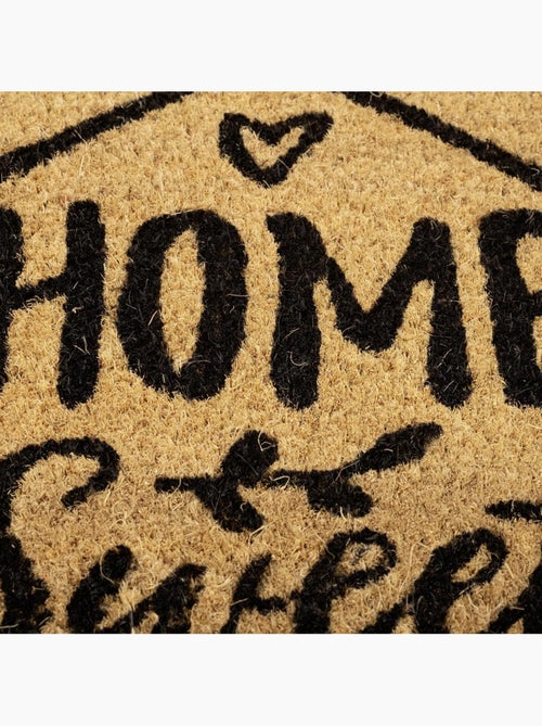 Paillasson motif texte en relief, chaleureux, home sweet home 3 - Kiabi