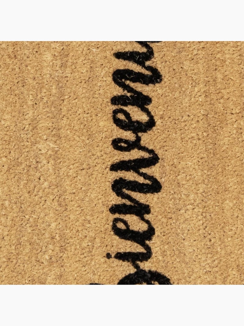 Paillasson motif texte en relief, naturel et robuste, bienvenue Orange - Kiabi