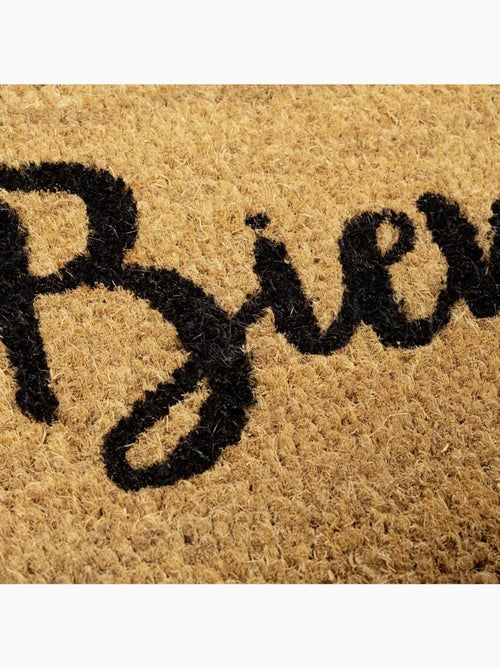 Paillasson motif texte en relief, naturel et robuste, bienvenue - Kiabi