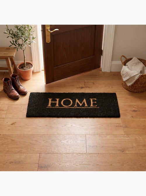 Paillasson motif texte graphique, tissé en relief, home 1 - Kiabi