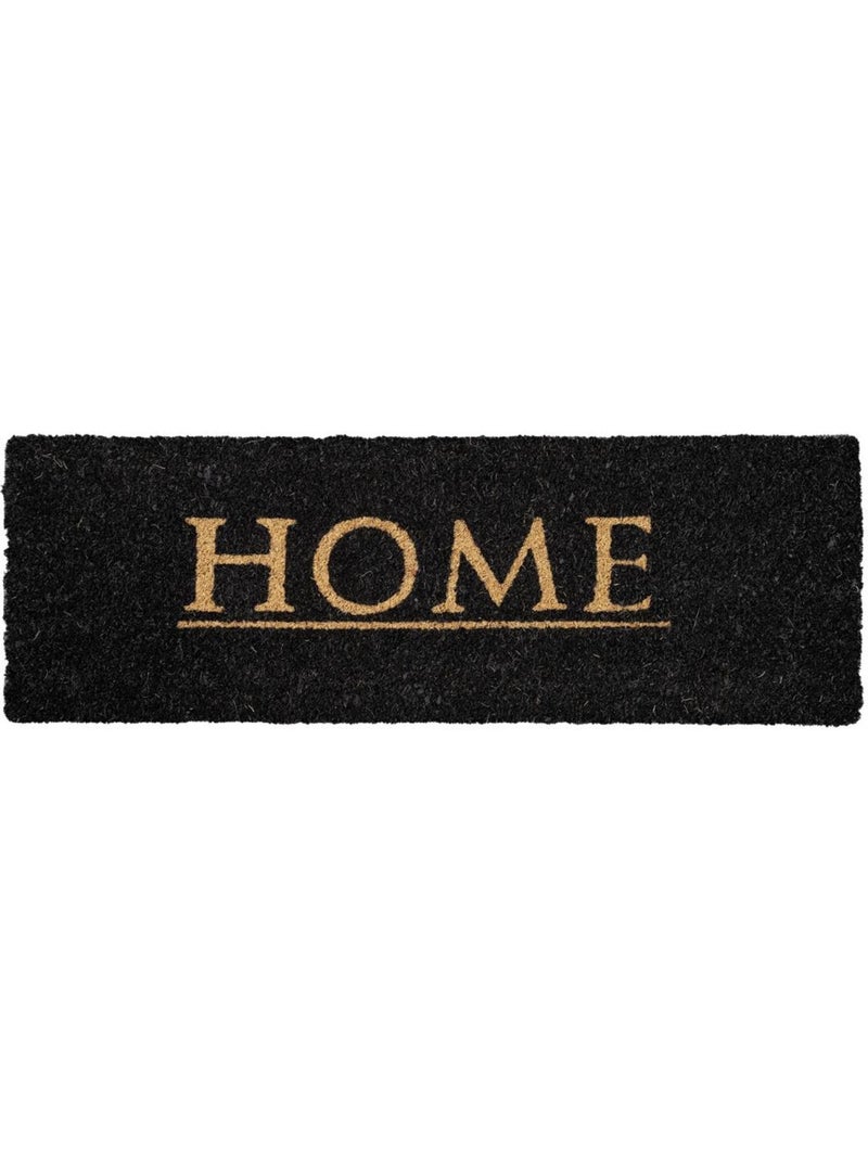 Paillasson motif texte graphique, tissé en relief, home 1 Noir - Kiabi