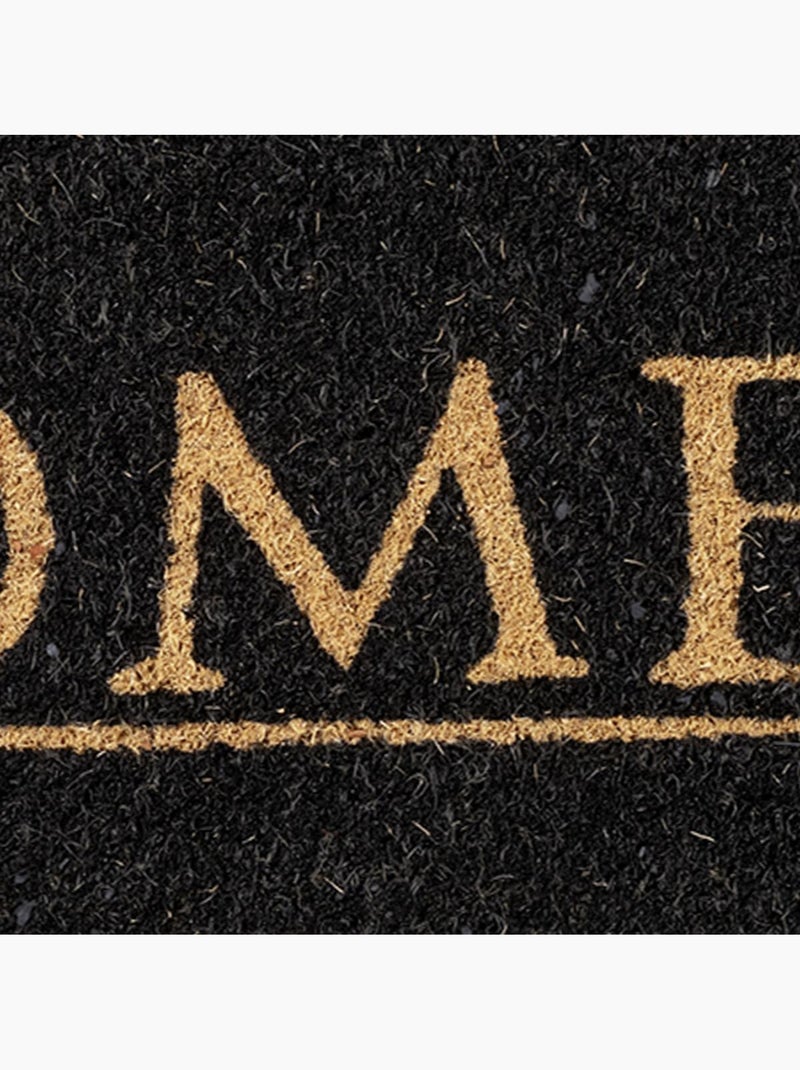 Paillasson motif texte graphique, tissé en relief, home 1 Noir - Kiabi