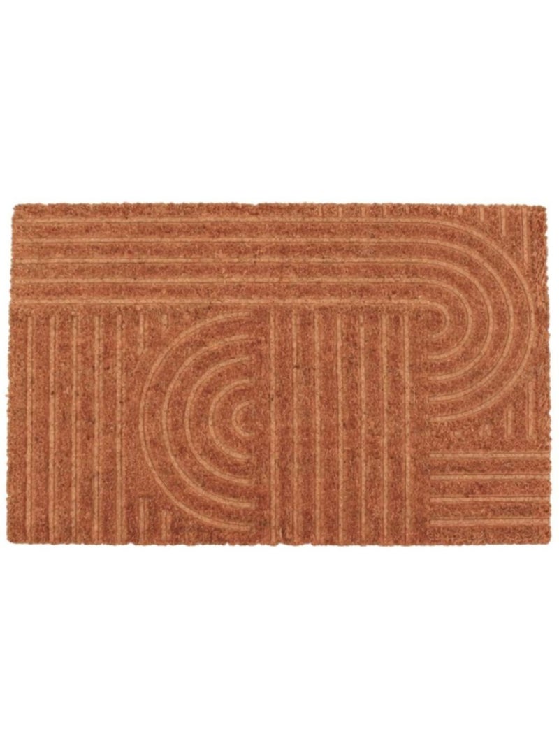 Paillasson motifs arches 40x60cm Marron - Kiabi