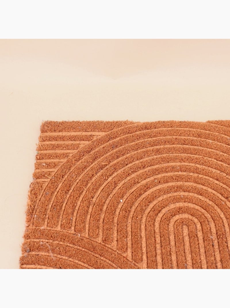 Paillasson motifs arches en reliefs 40x60cm Marron - Kiabi