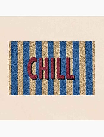 Paillasson rayures bleues chill 40x60cm