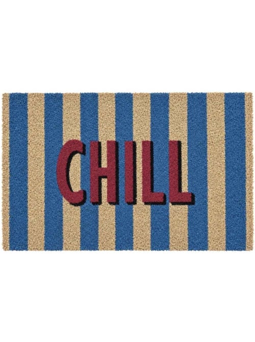 Paillasson rayures bleues chill 40x60cm - Kiabi