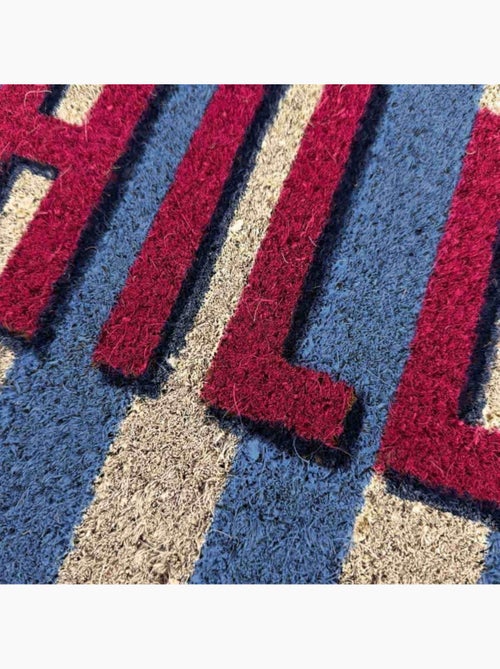 Paillasson rayures bleues chill 40x60cm - Kiabi
