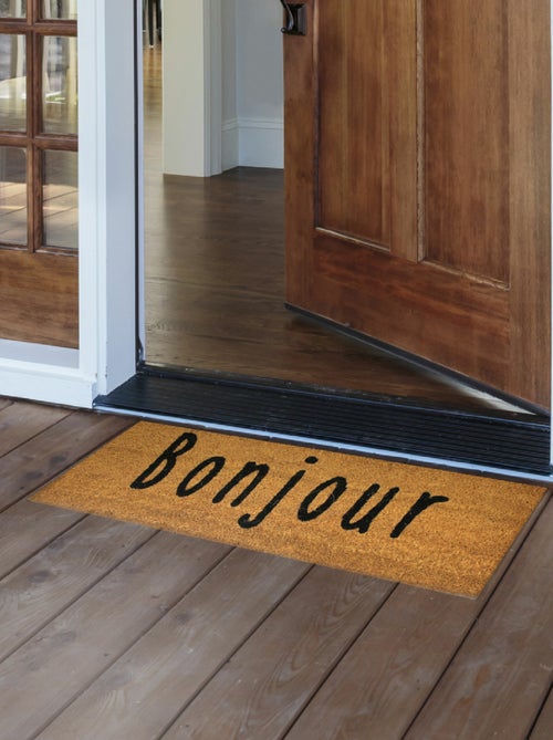 Paillasson Rectangle "Bonjour" - Kiabi