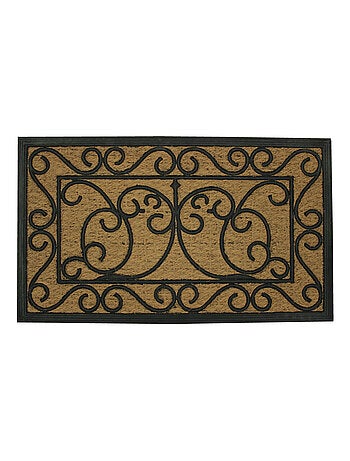 Paillasson rectangle en coco et caoutchouc