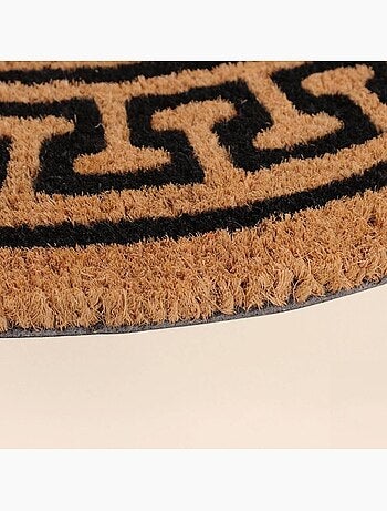 Paillasson rond coco contour imprimé fresque d60cm