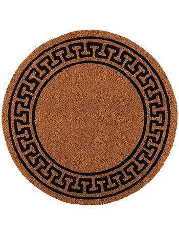 Paillasson rond coco contour imprimé fresque d60cm