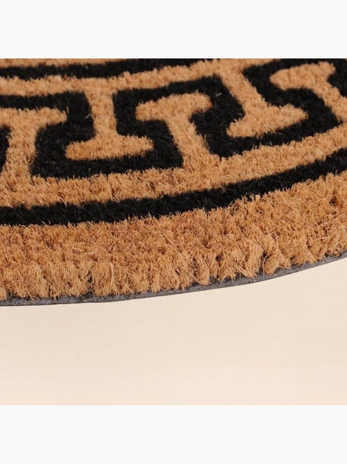 Paillasson rond coco contour imprimé fresque d60cm - Kiabi