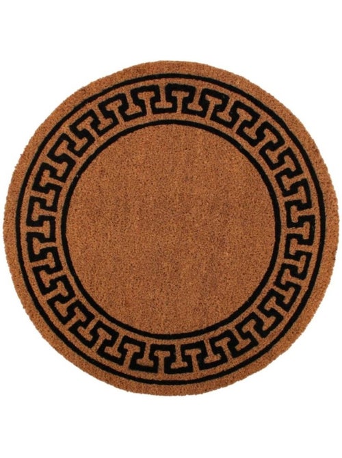 Paillasson rond coco contour imprimé fresque d60cm - Kiabi