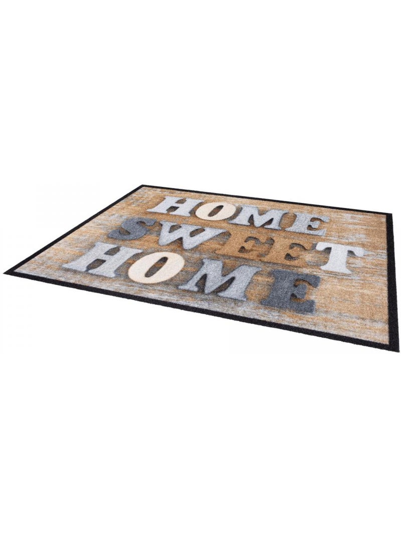 Paillasson SWEAT HOME Beige 40x60 Fait en Europe en polyamide doux et soyeux Beige - Kiabi